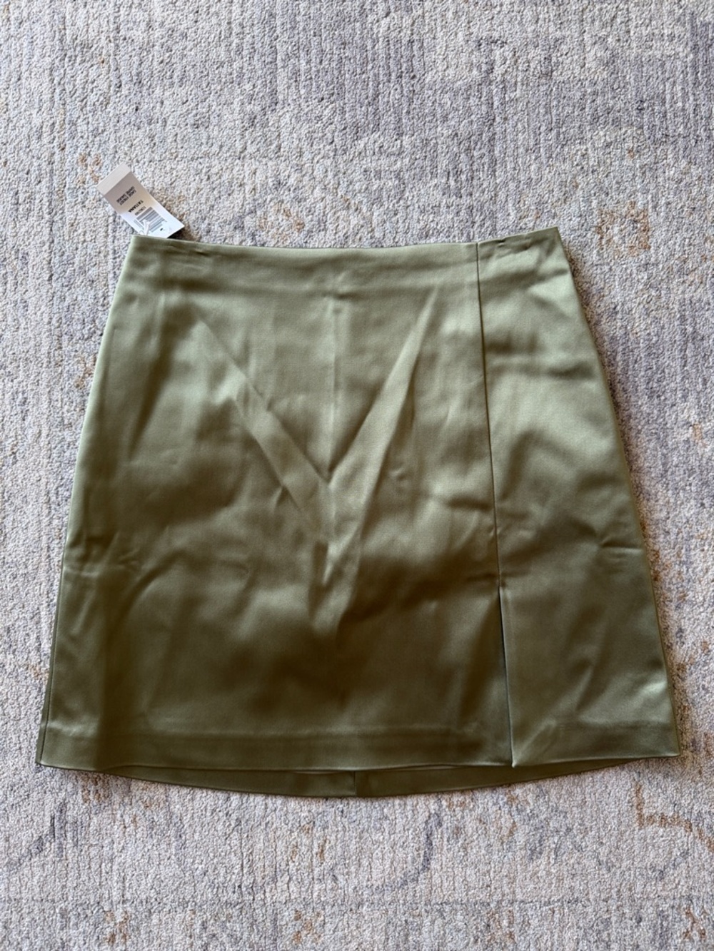 Sunday Best Olive Green Straight Mini Skirt